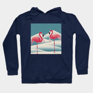 Snow Flamingos Hoodie